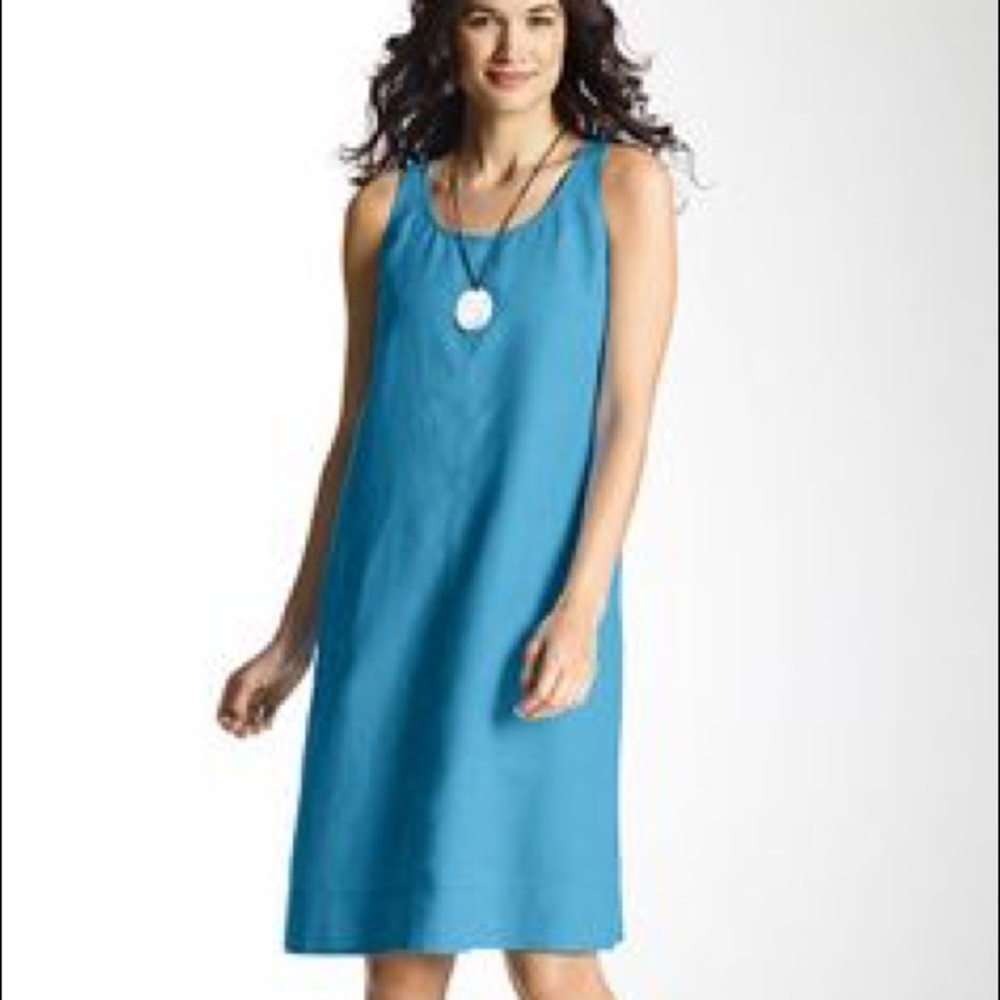 Taupe J. Jill linen shift dress